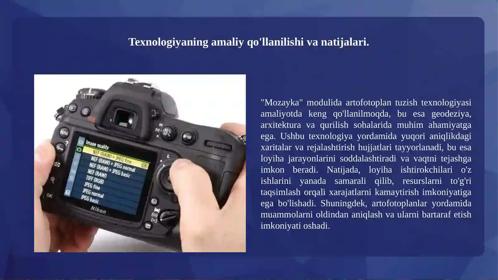 Mozayka  modulida artofotoplan tuzish texnologiya 4
