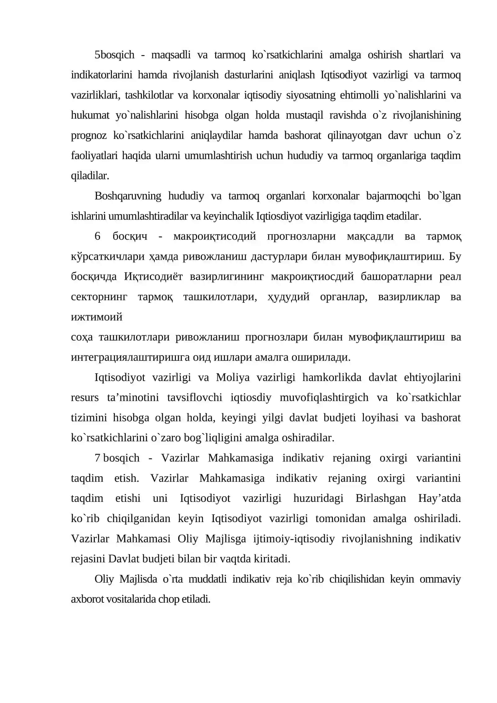 Indikativ rejalashtirishning ijtimoiy-iqtisodiy rivojlanishi 4