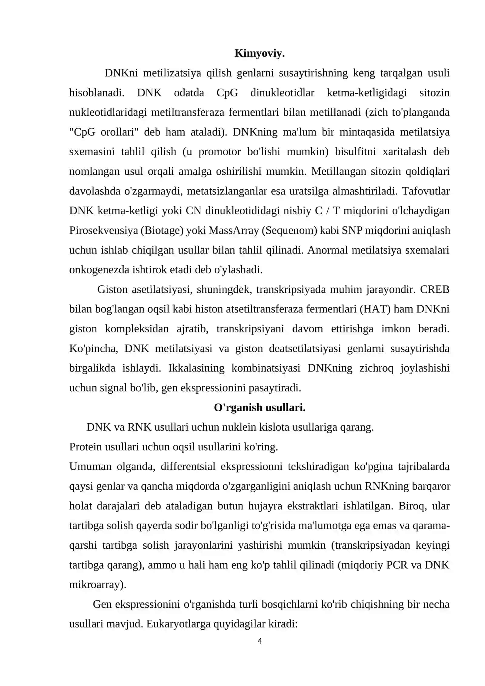 Gen faoliyatining boshqarilishi 4