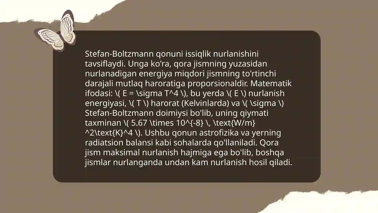 Issiqlik va noissiqlik nurlanish 4