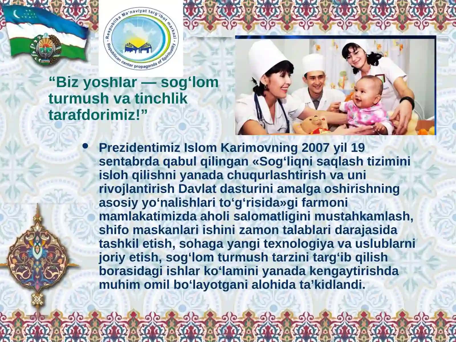 Tinchlik va barqarorlikni ta`minlashda yoshlarning o`rni va vazifalari 4