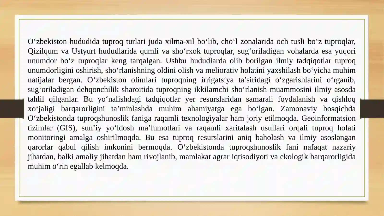 TUPROQSHUNOSLIK FANINING NAZARIY ASOSLARI VA RIVOJLANISH XUSUSIYATLARI 4