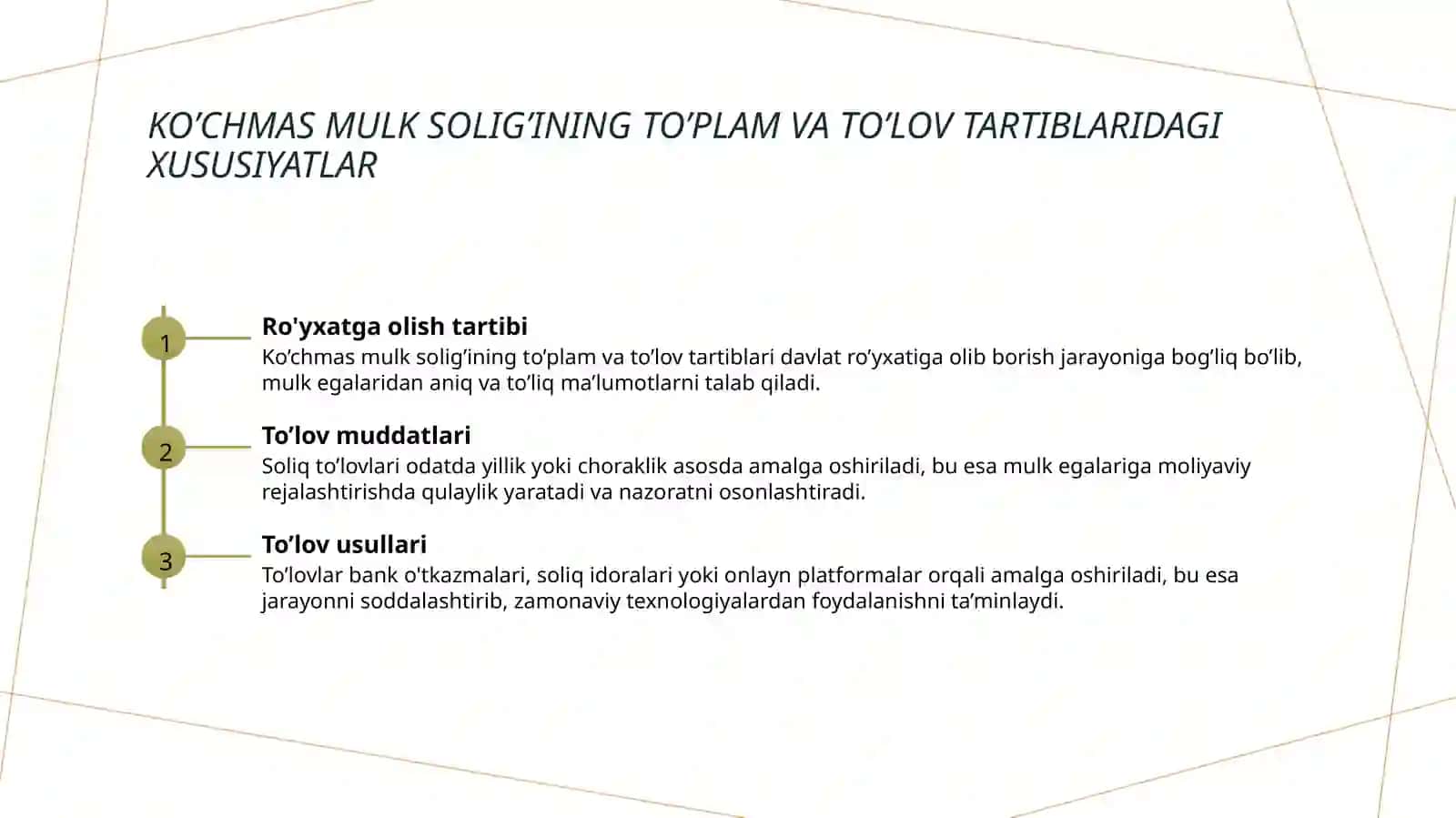 Yaponiya ko’chmas mulk solig’ini va O'zbekiston soliq tizimi bilan oxshashlik va farqli jihatlari 4