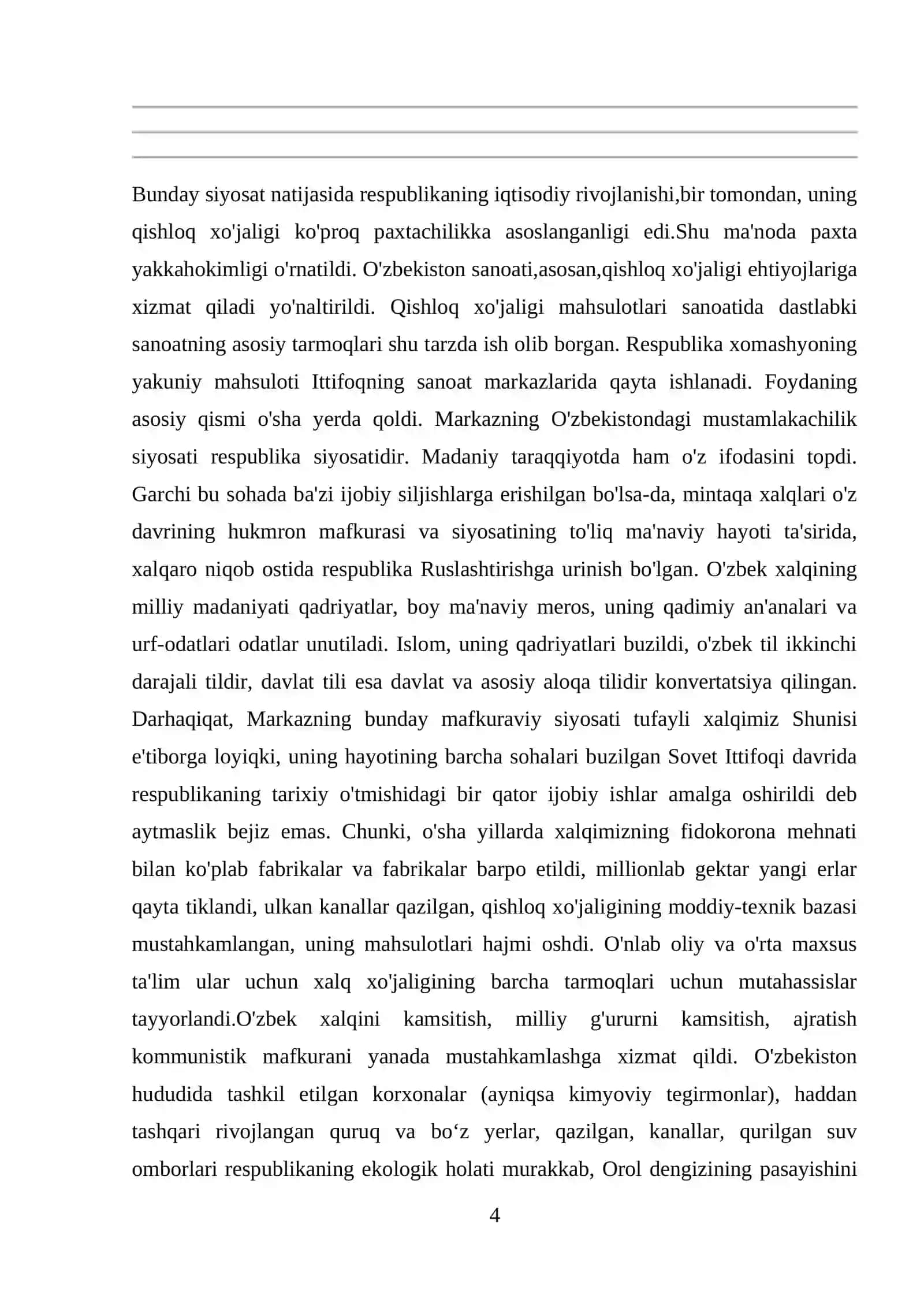 O’rta Osiyo xalqlarining milliy davlat chegaralanishining o’tkazilishi 4