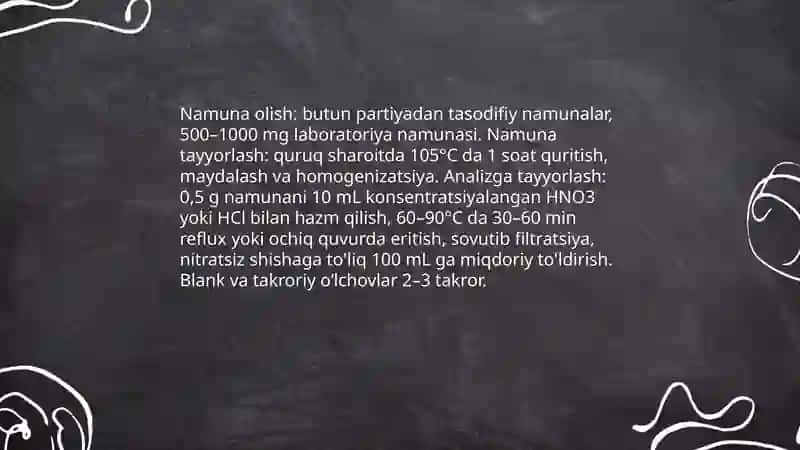 Mis kuporasi tarkibida misni aniqlash 4