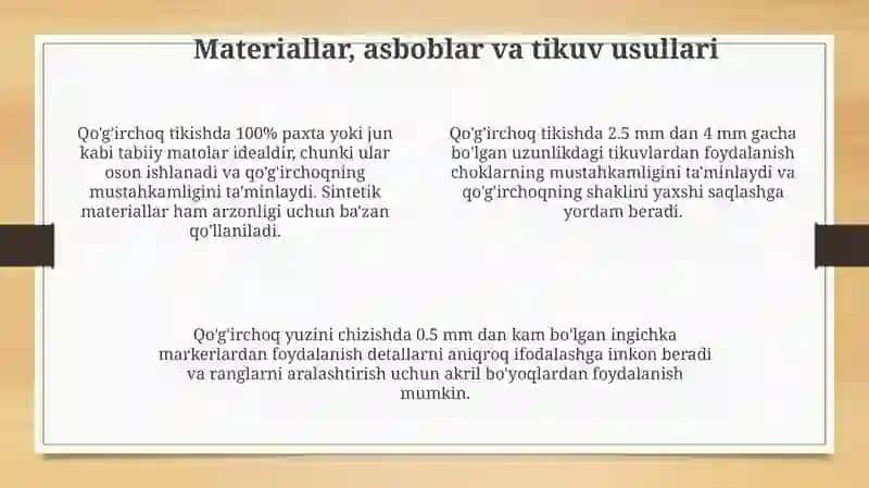 Qo'g'irchoq tikish texnologiyasi 4