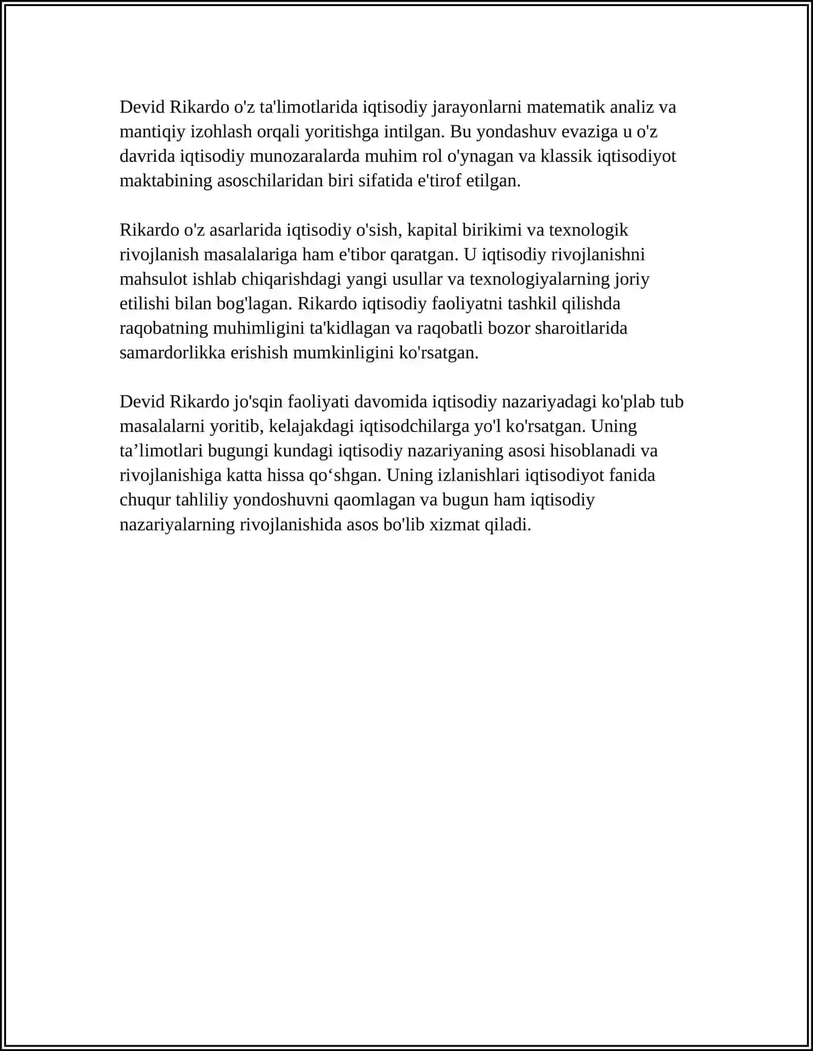 DEVID RIKARDO IQTISODIY TA’LIMOTLARI 4