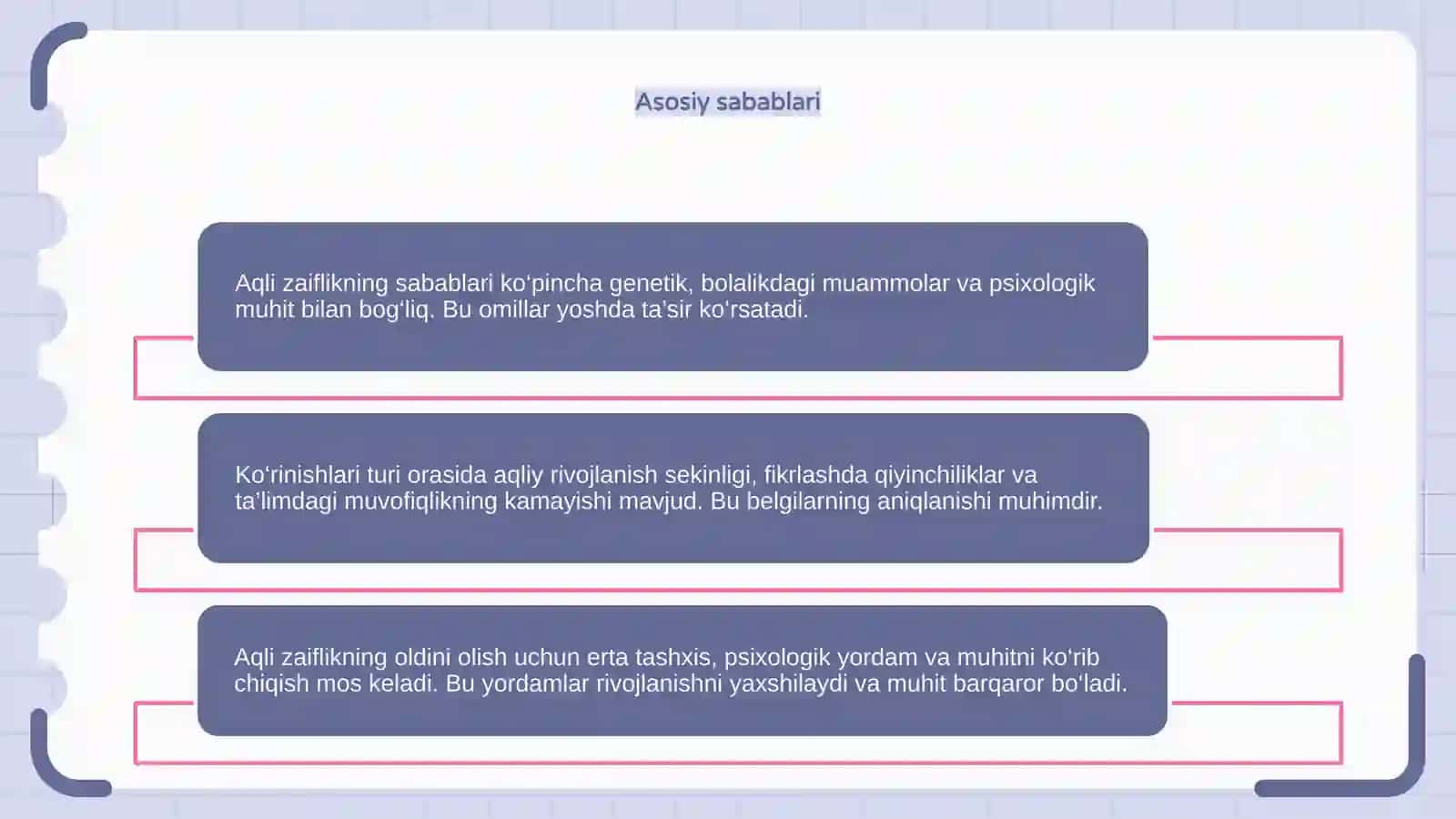 Aqli zaiflikning sabablari va koʻrinishlari 4
