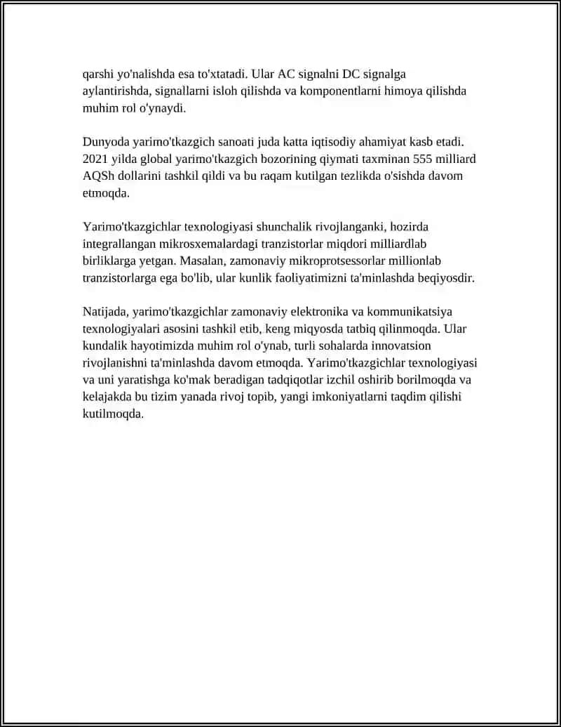 Yarimo‘tkazgizlarda nomuvzanatdagi zaryad tashuvchilarning fazoviy taqsimoti 4