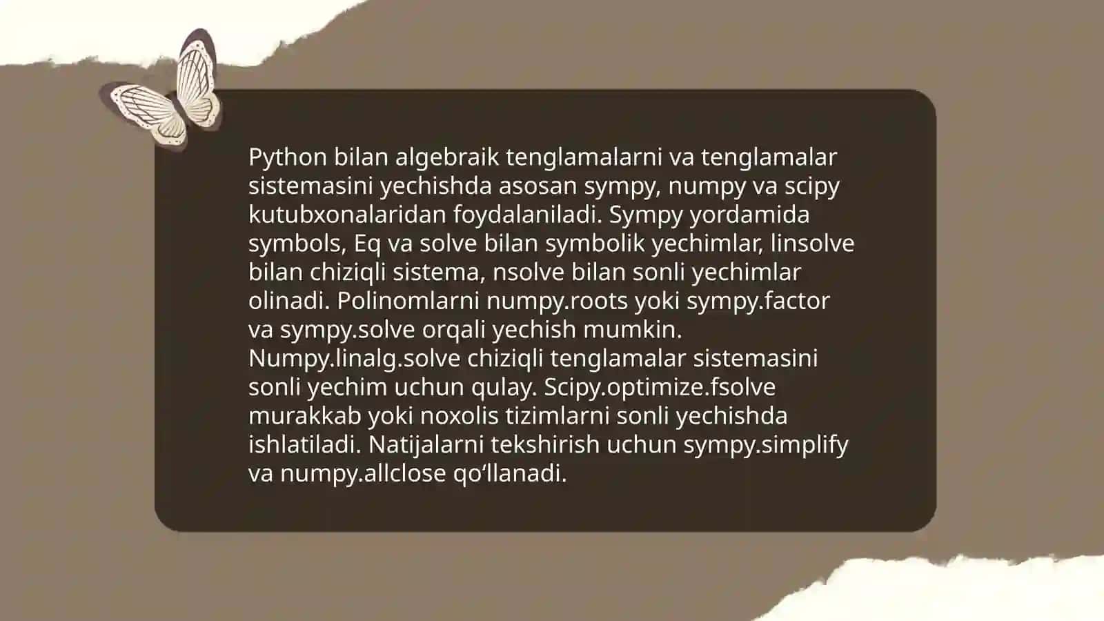 Dasturlash Tillari va Matematik Masalalar 4