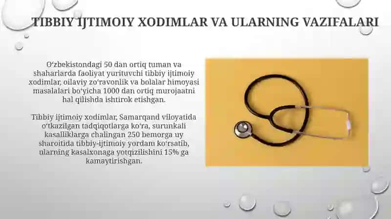Salomatlik muammolari va tibbiy ijtimoiy hizmatlar 4