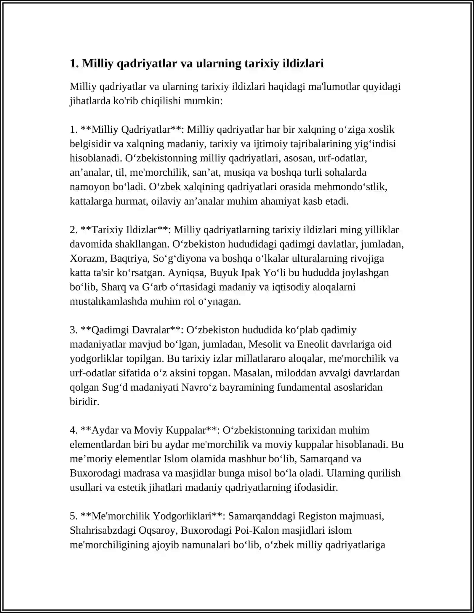 MI 32 MILLIY VA DINIY QADRIYATLARIMIZNING JAHON SIVILIZATSIYASIDA TUTGAN O‘RNI 4