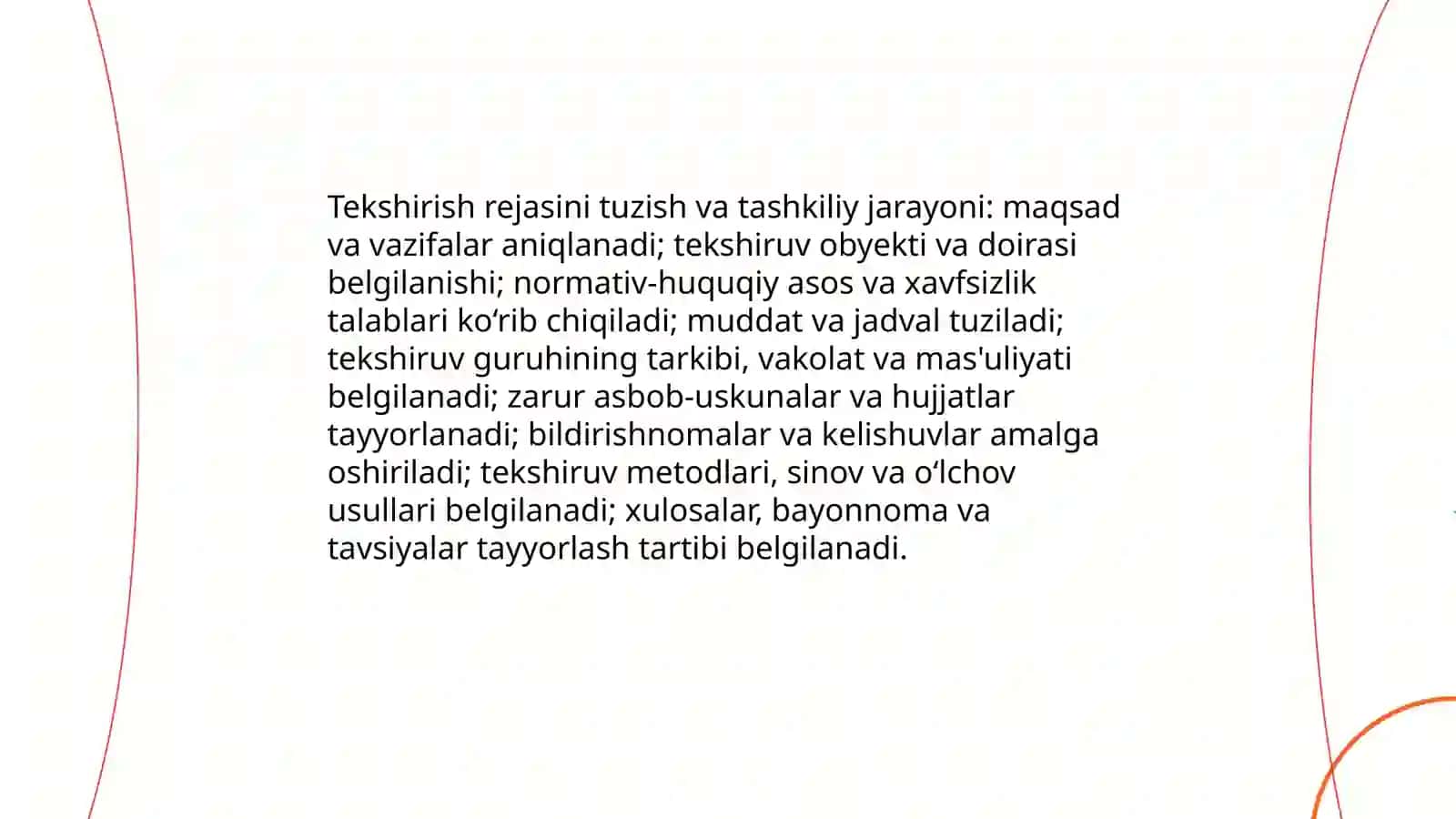 Transport inshoatlarini tekshirishni tashkil etish 4