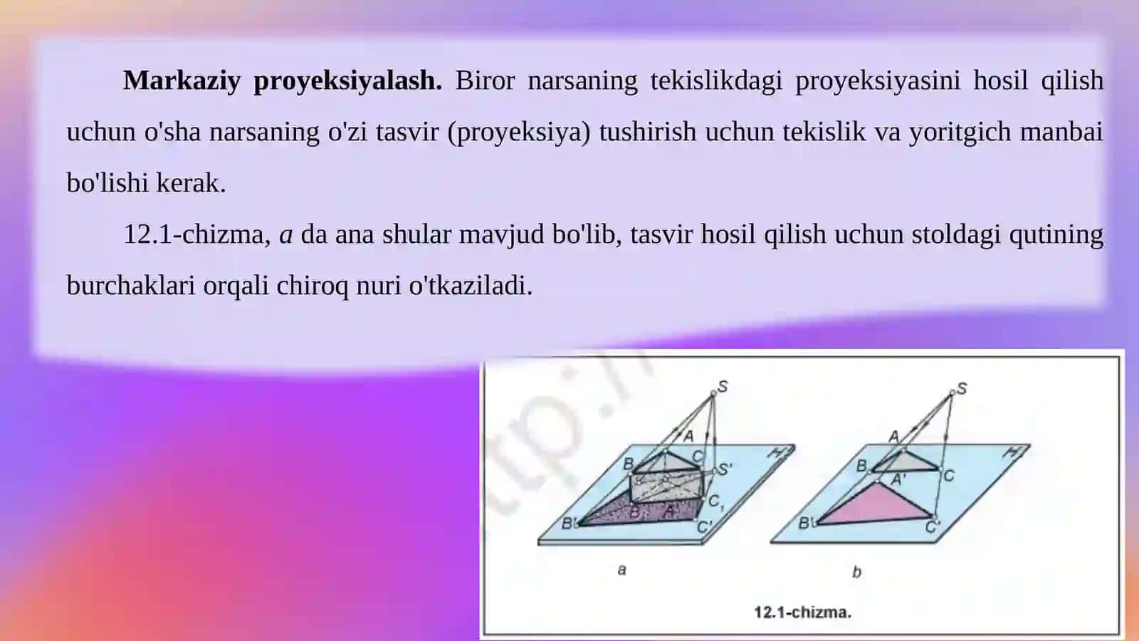 12-mavzu: Narsalarni chizmalarda tasvirlash usullari 4