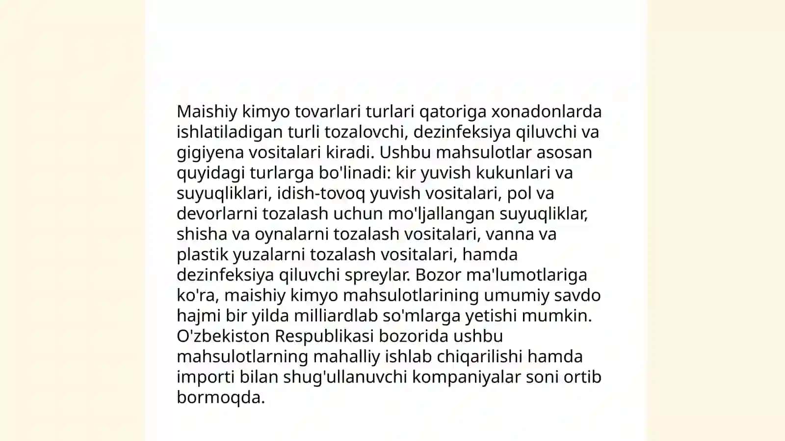 Maishiy kimyo tovarlarining TIF TN asosida tasniflash 4