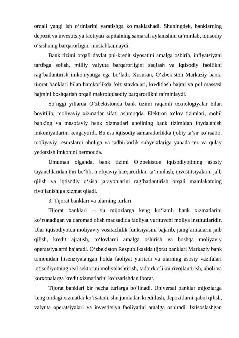 BANKLARNING KELIB CHIQISHI VA BANK TIZIMI 4