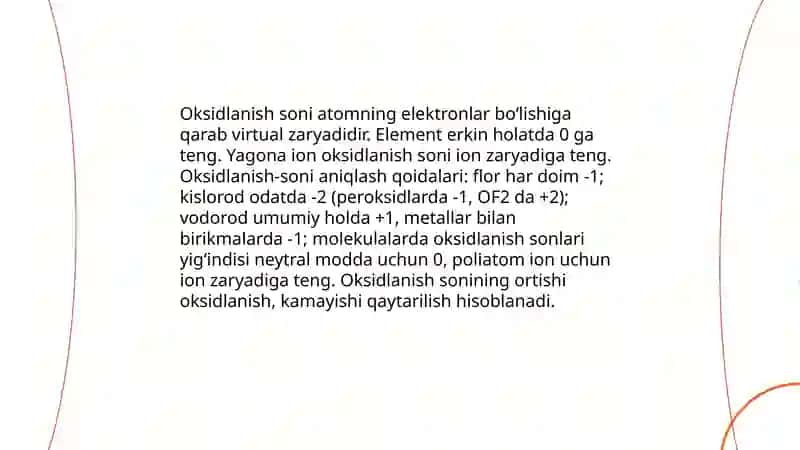 Oksidlanish - qaytarilish reaksiyalari 4