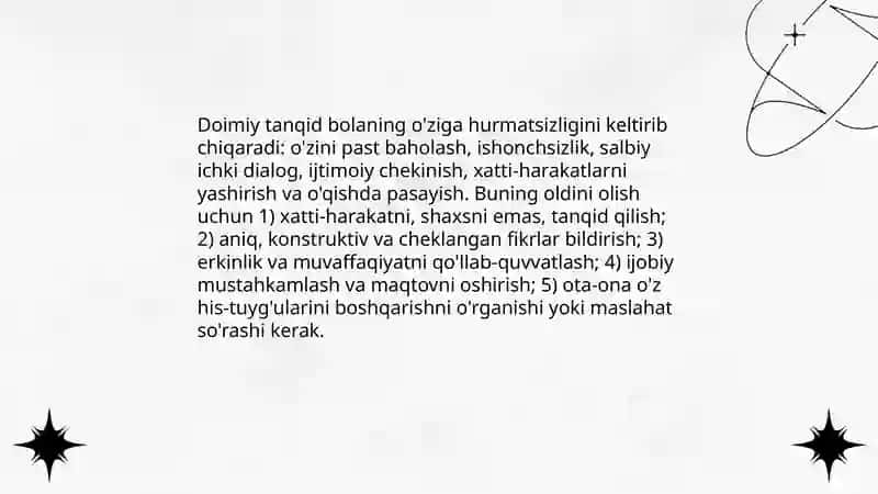 Jismoniy jazolash va unga muqobil intizom usullari 4