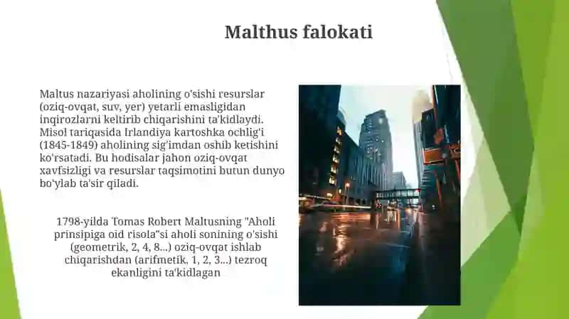 Malthus va uning nufus nazaryasi 4