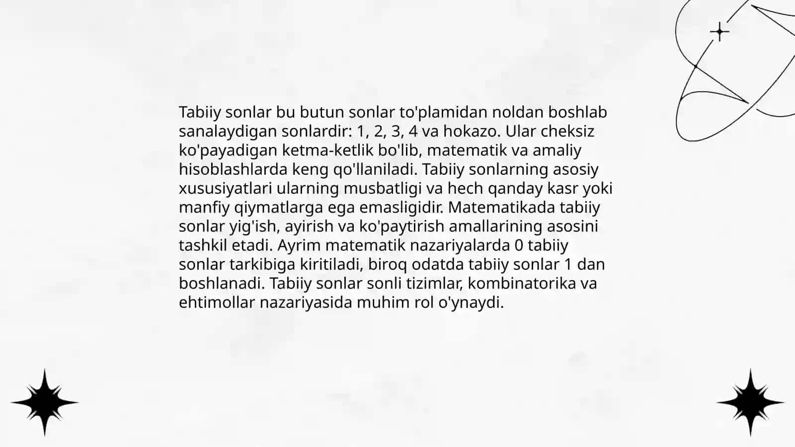 Tabiiy sonlar tizimi 4