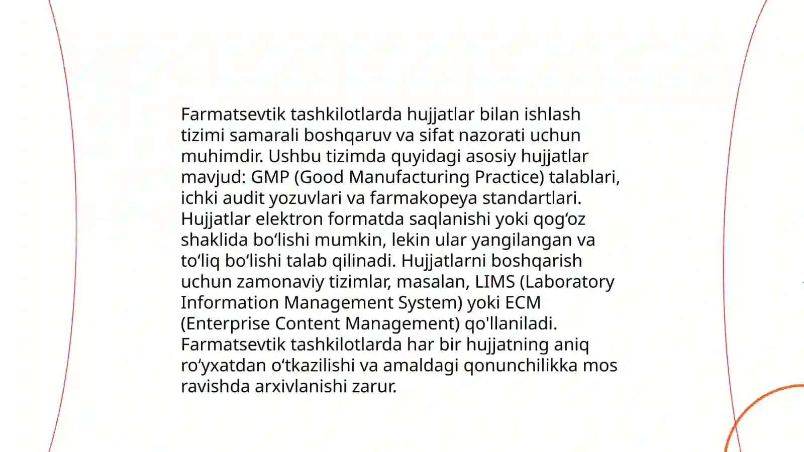 Dorixona va farmatsevtik tashkilotlar faoliyatida tashkiliy hujjatlarning o‘rni 4