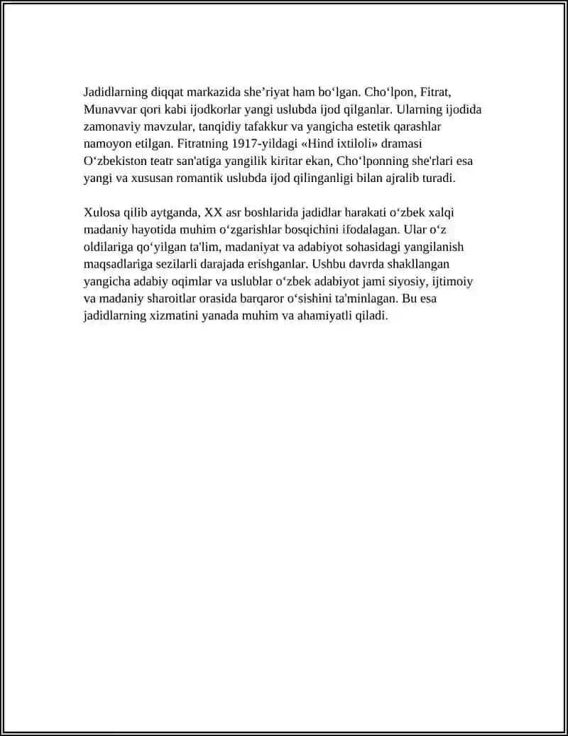 XX ASR BOSHLARIDA JADID ADABIYOTI SHAKLANISHI 4