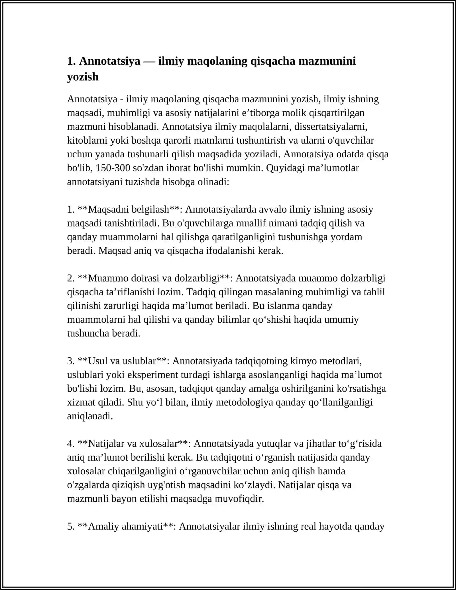 TANLANGAN AKADEMIK MATN TURIGA DOIR KICHIK BIR MATN YOZISH 4