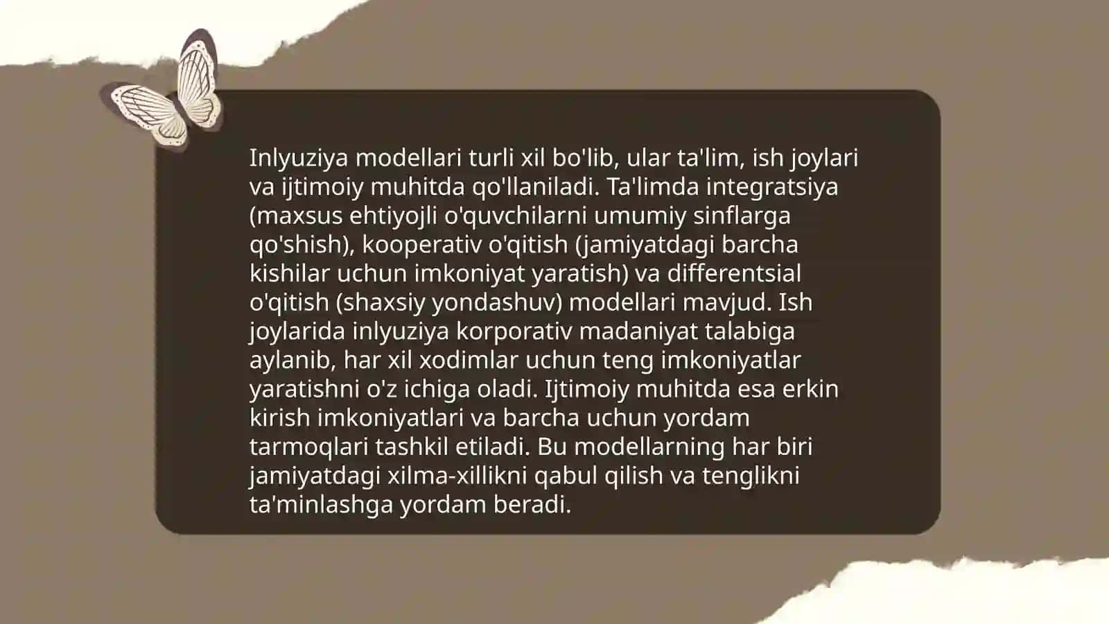 Alohida yordamga muhtoj bolalarda rivojlanishdagi nuqsonining chuqurligi va tuzilishiga qarab inlyuziya modellarini tanlash 4