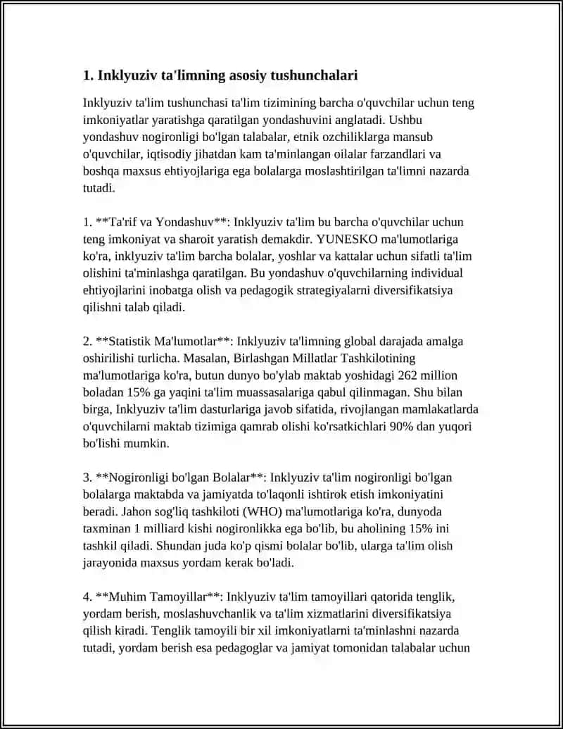 АLOHIDА TА’LIM EHTIYOJLАRI BО‘LGАN BOLАLАRNING INKLYUZIV TА’LIMI YANGI TА’LIMIY АMАLIYOT 4