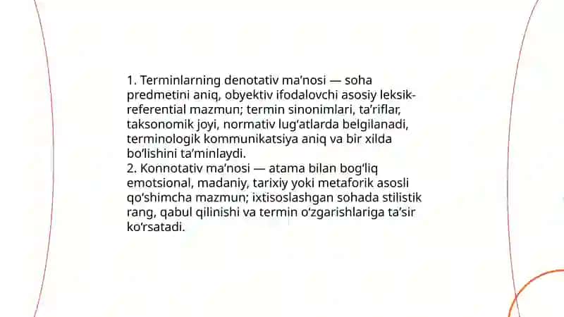 Ilmiy uslub sohaviy terminlarining leksik xususiyatlari 4