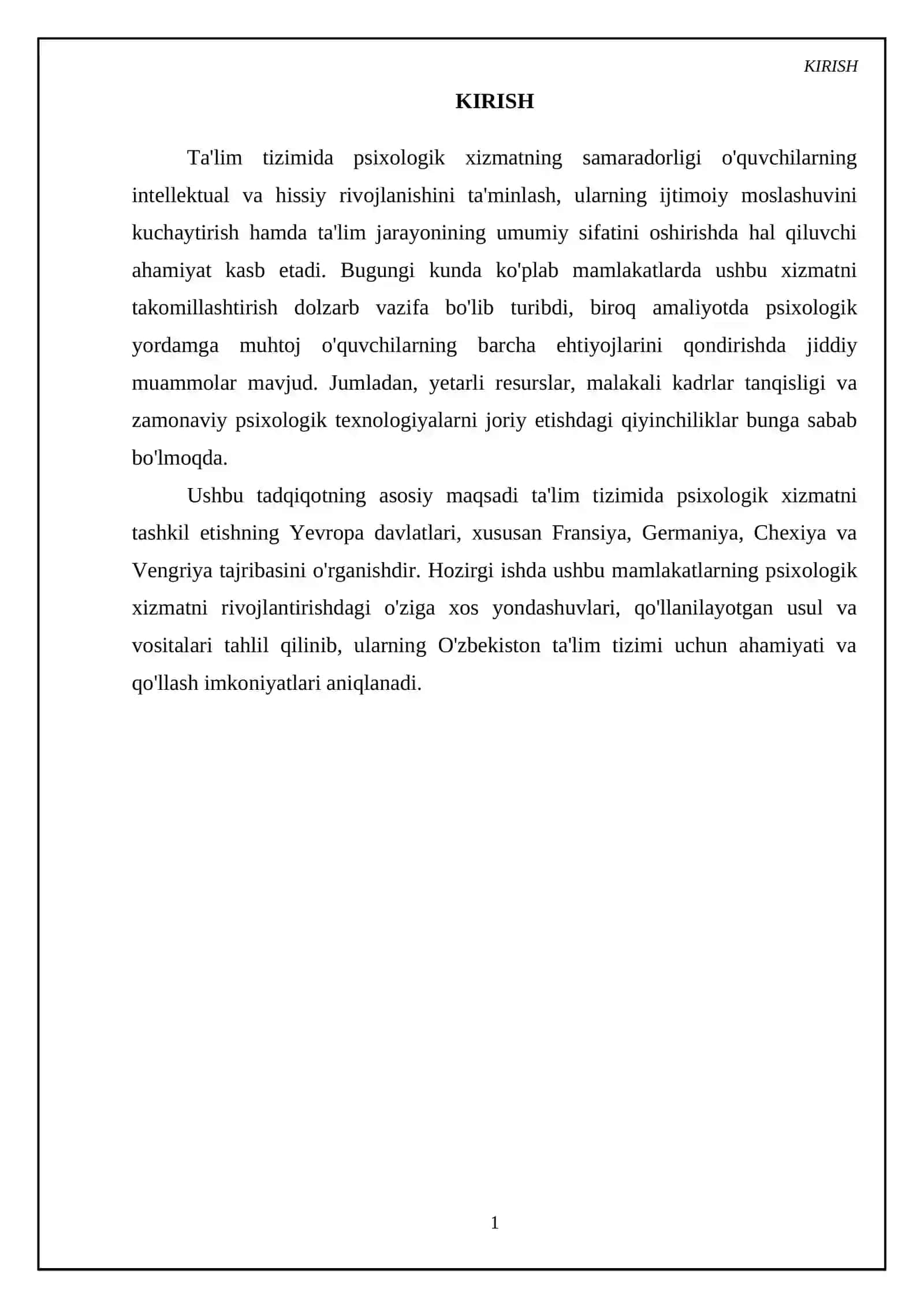Yevropa ta'lim tizimida psixologik xizmatning yevropa tajribasi (Fransiya Germanya Chexiya Vengrys) 4