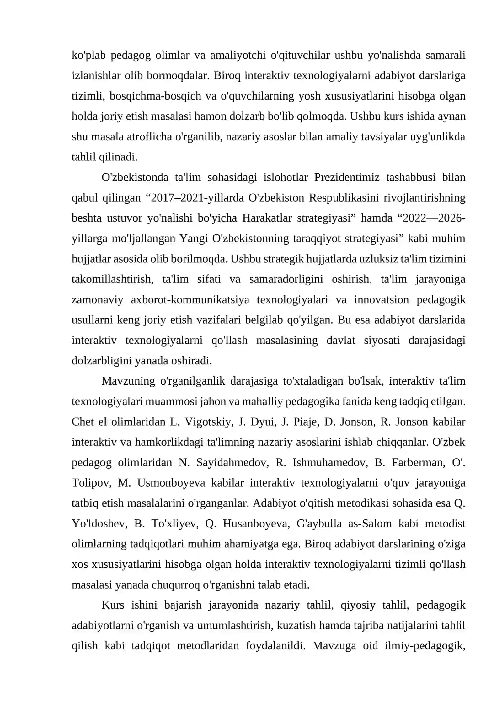 Adabiy ta'limda interaktiv texnologiyalarning nazariy asoslari ma'lumotlari 4