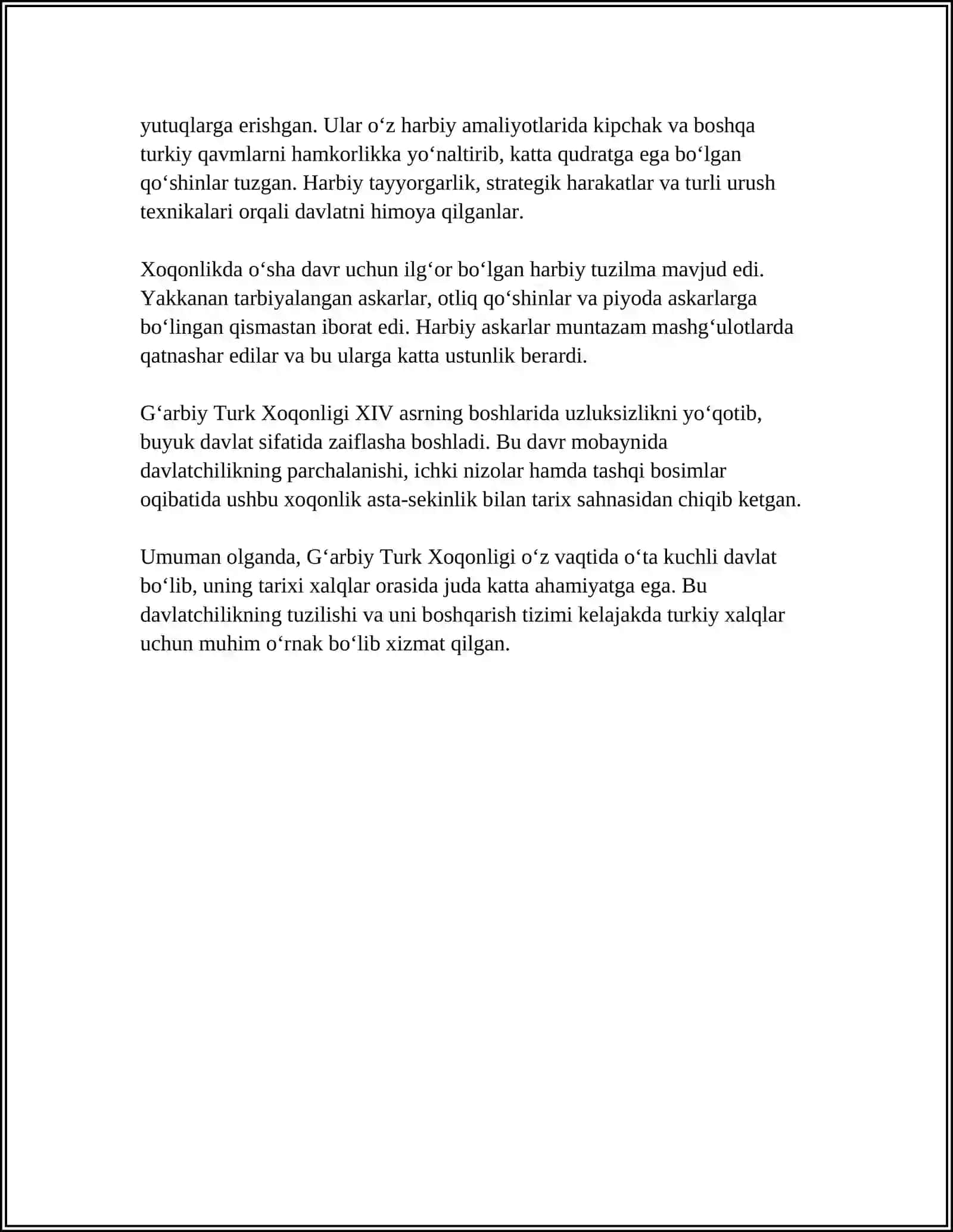 G'ARBIY TURK XOQONLIGI 4