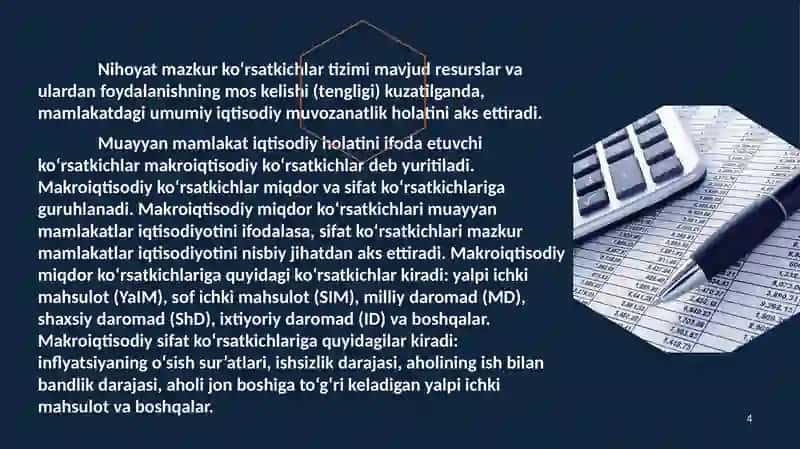 Asosiym iqtisodiyot ko'rsatkichlari 4