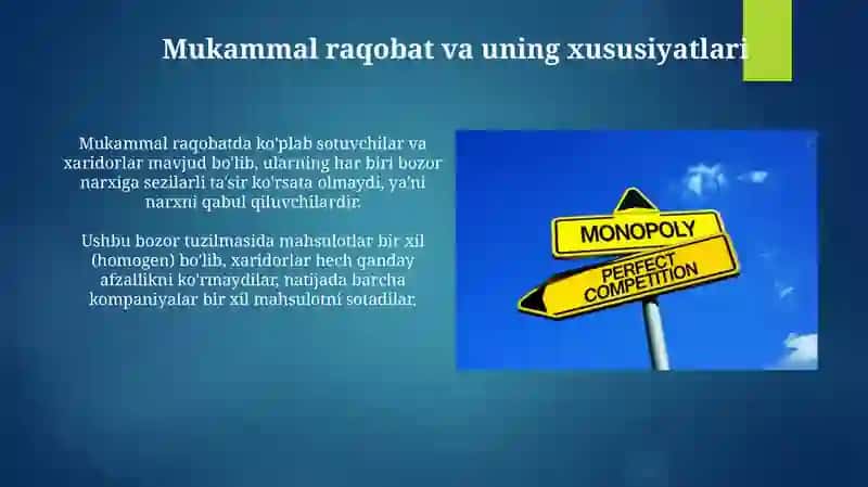 Raqobat va yakkahokimlilik 4