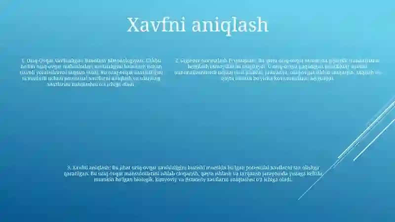 Oziq-Ovqat Xavfsizligini Baholash Metodologiyasi Vа Gigienik Normalash Printsiplari 4