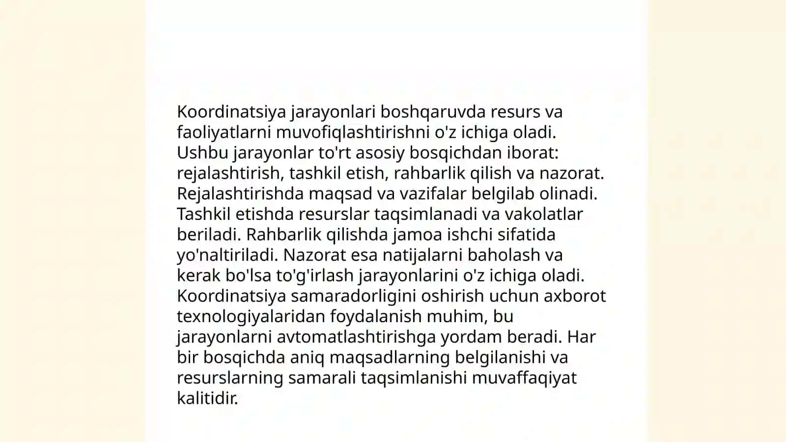 Koordinatsiya va oʻz-oʻzini boshqarish 4
