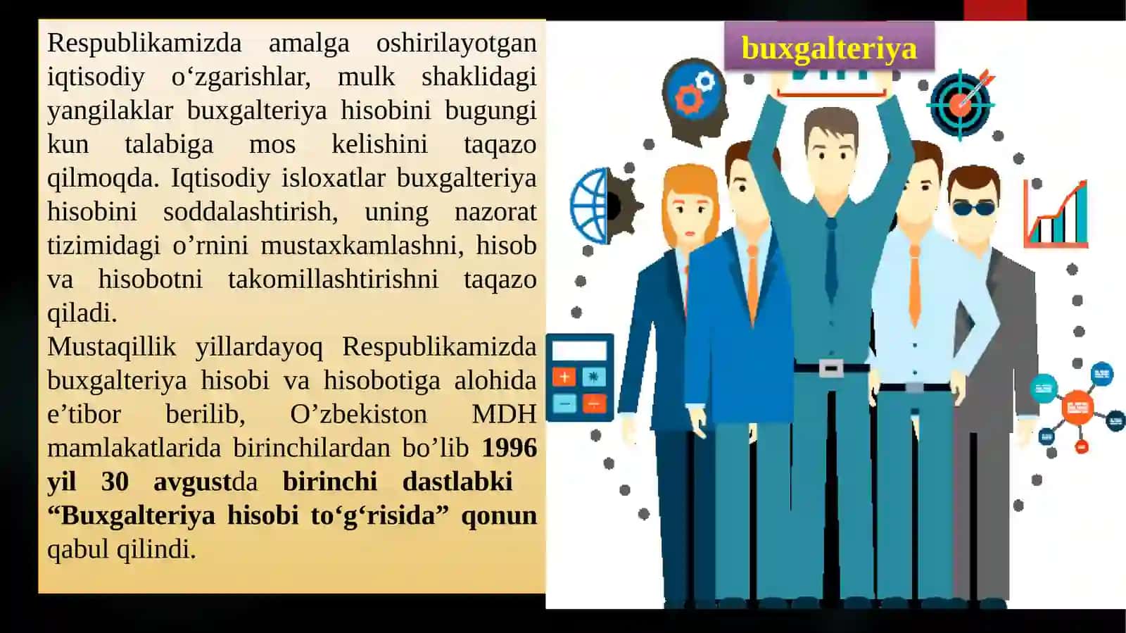 O‘zbekistonda xo‘jalik hisobining rivojlanishi va buxgalteriya hisobining jamiyatdagi o‘rni 4