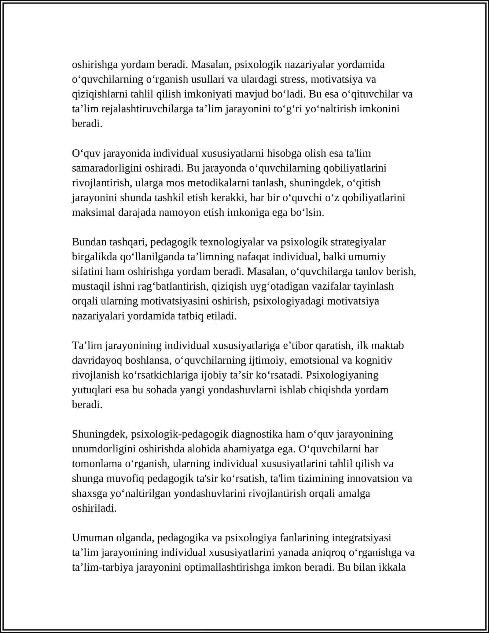 PEDAGOKIKANING BOSHQA FANLAR BILAN ALOQASI 4