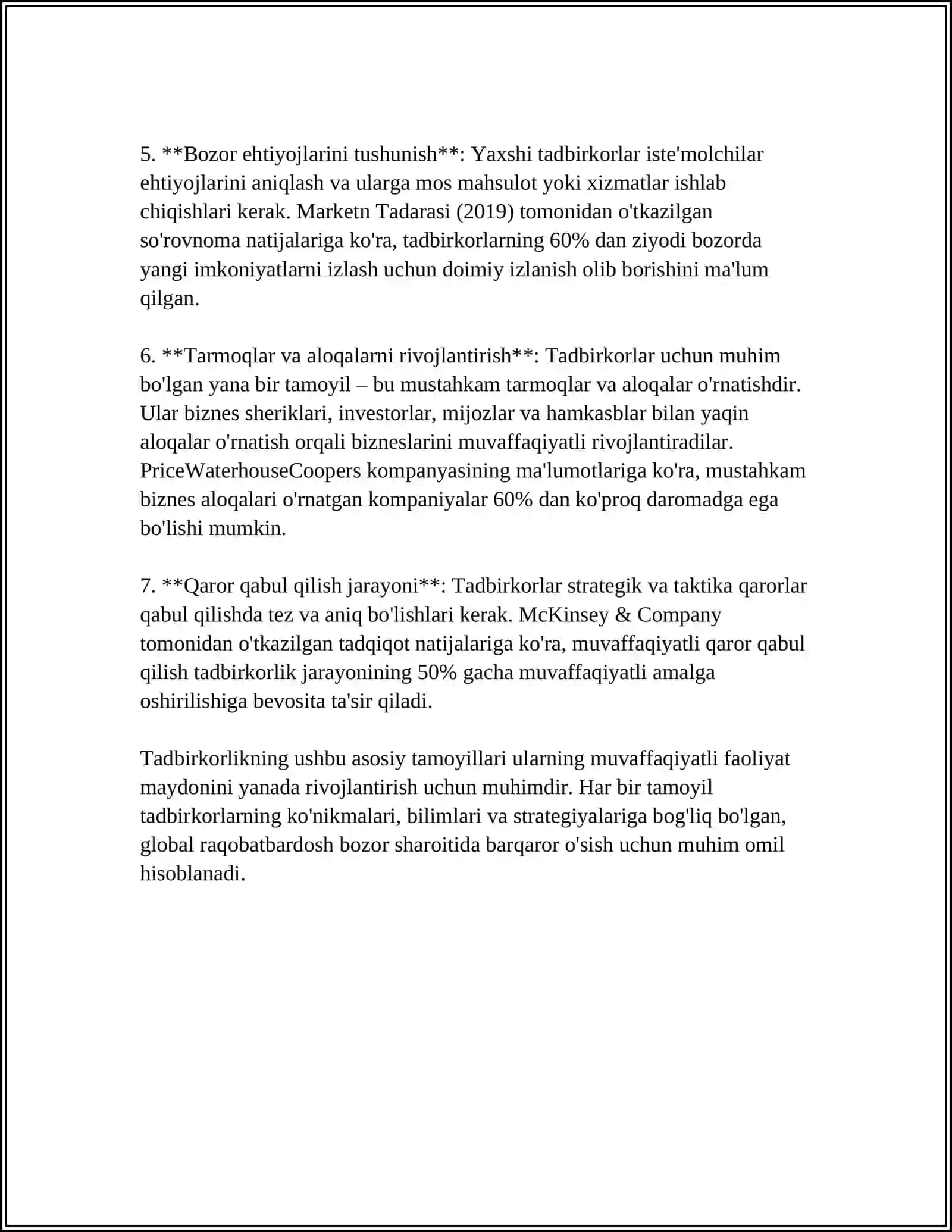 TADBIRKOR ETIKASI HAQIDA TUSHUNCHA 4