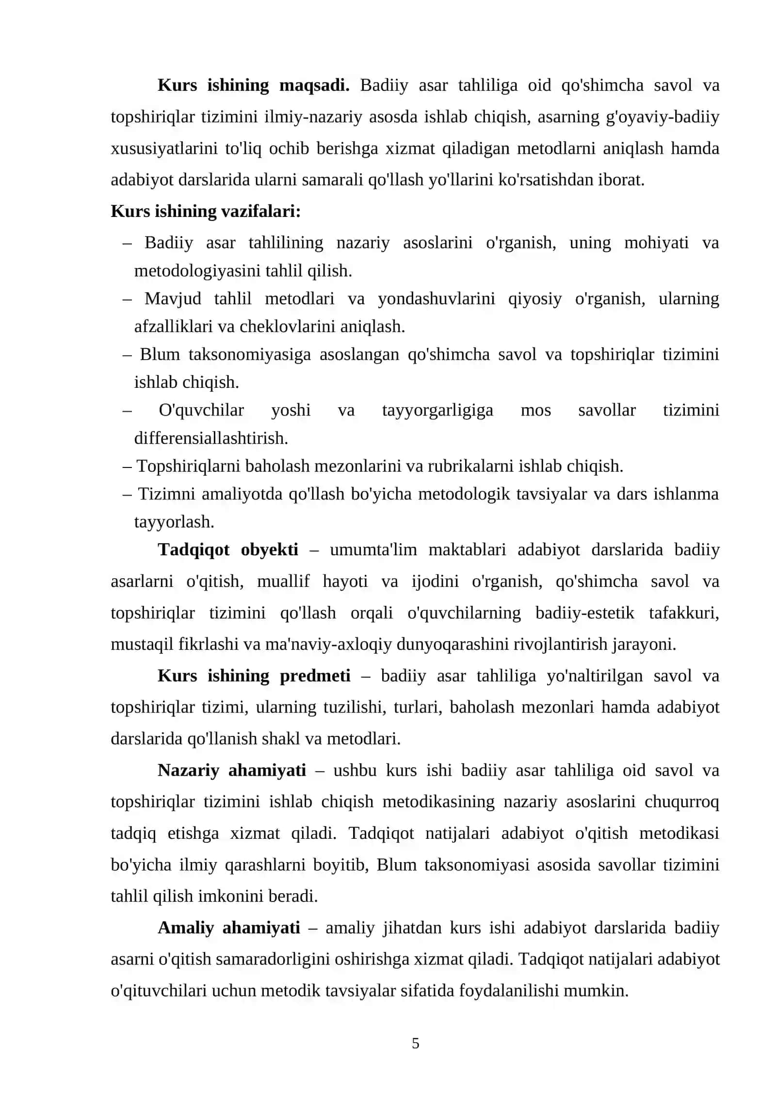 Badiiy asar tahliliga oid qo'shimcha savol va topshiriqlar tizimini ishlab chiqish 4