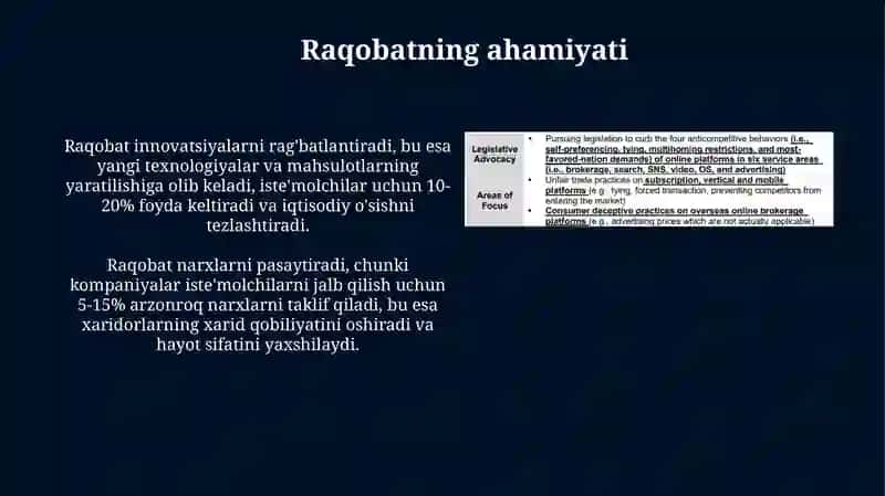 Monopoliyani tartibga solish va adolatli raqobatni taʼminlash siyosati 4