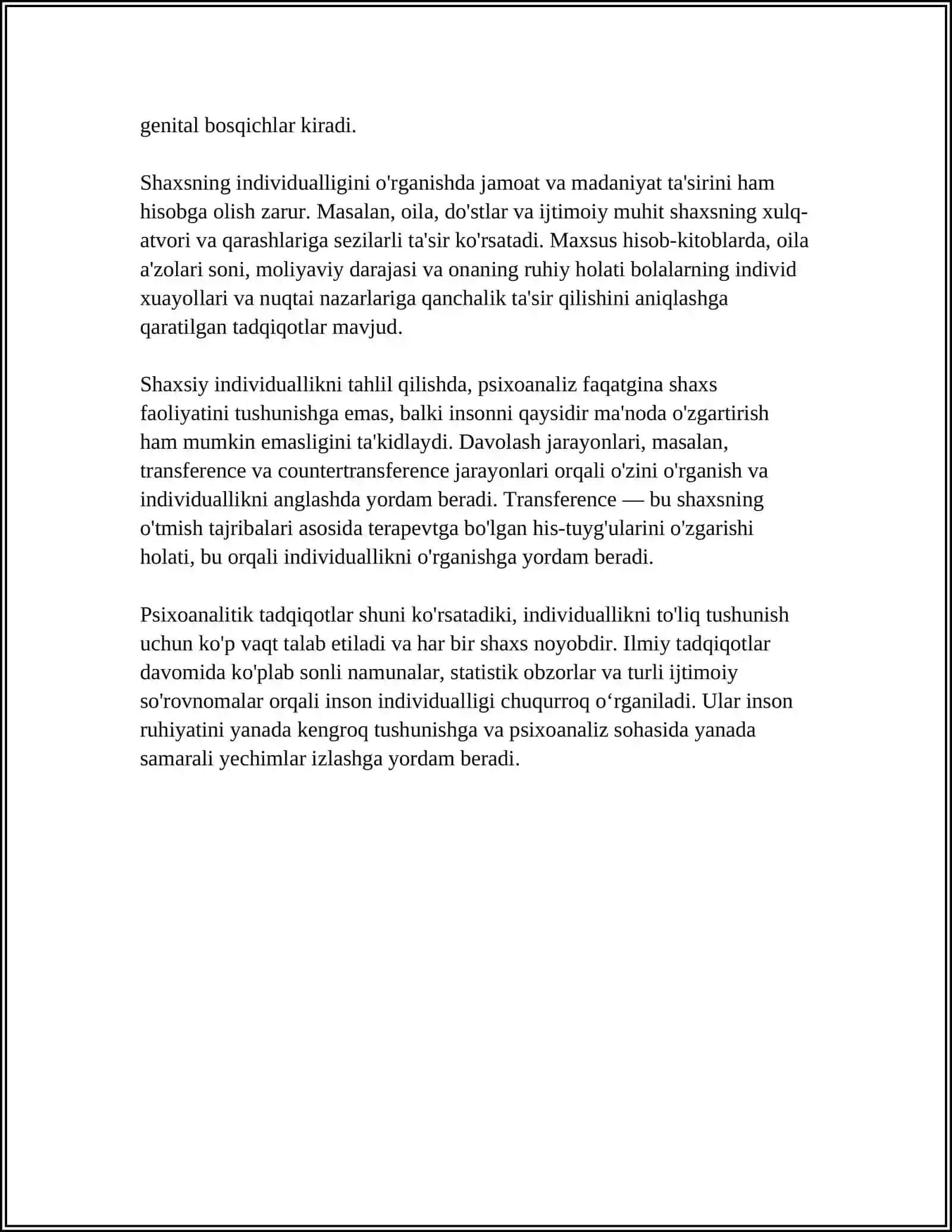 İNSON INDIVIDUALLIGINING TURLI PSIXOLOGIK MAKTABLARDA ÖRGANILISHI 4