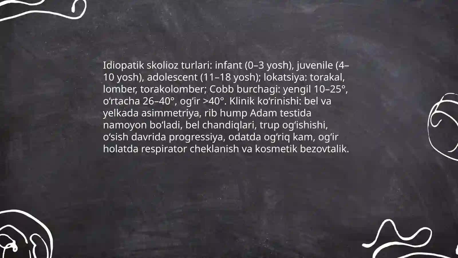 Skoliozning Klinik Simptomlari va Kasallik Variantlari 4