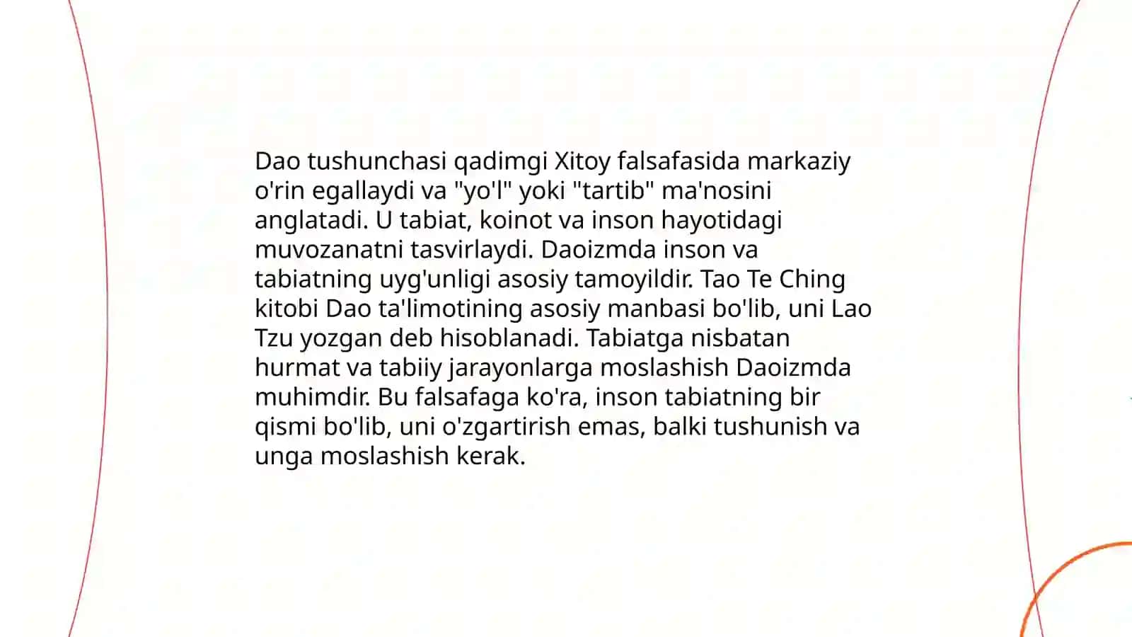 Daosizm dini va Dao tushunchasi 4