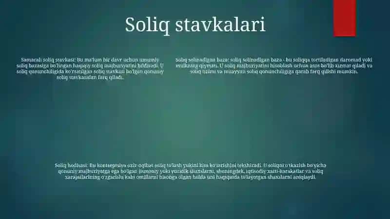Soliq Elementlari Va Ularning Tavsifi 4