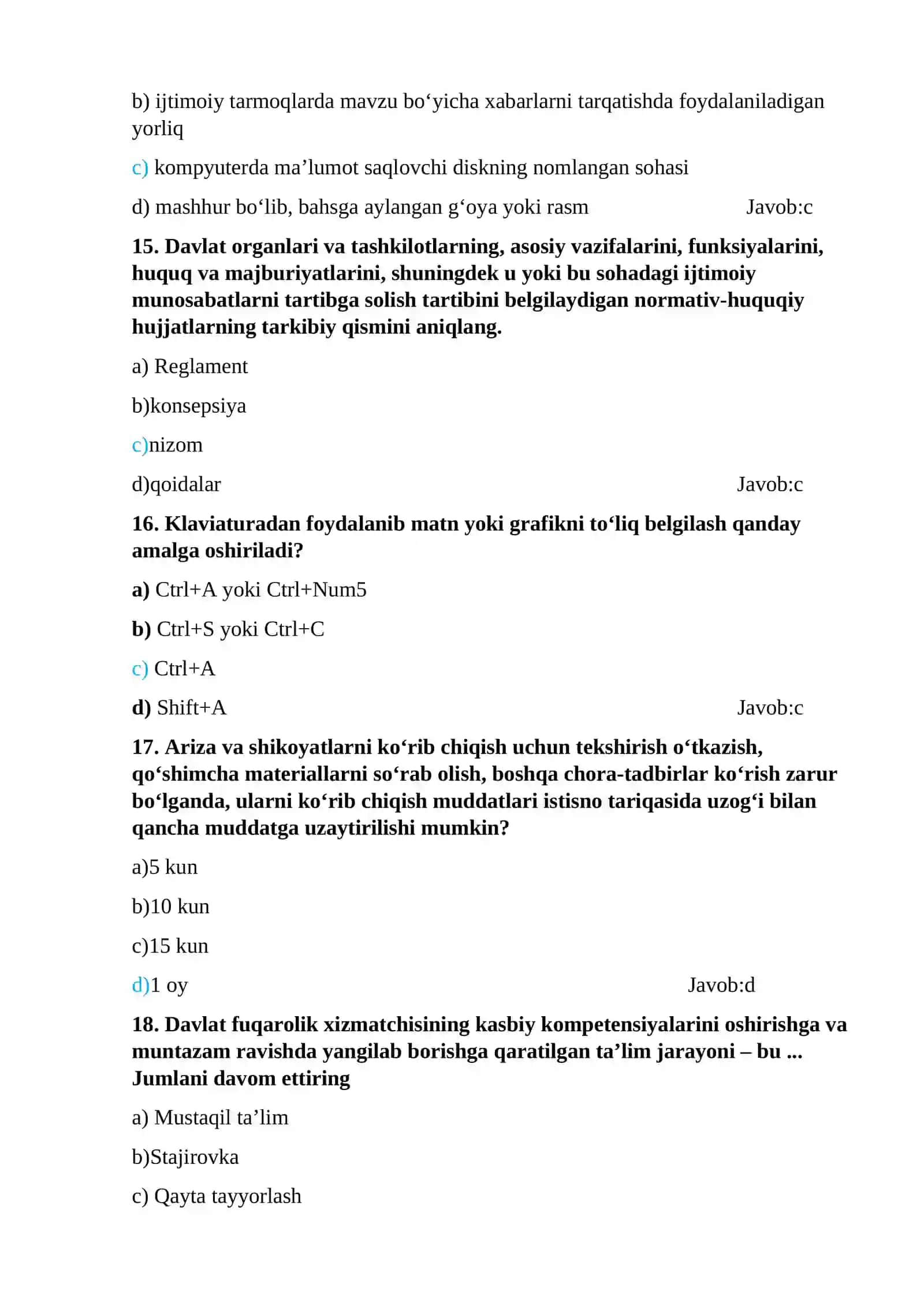 Argos test savollari (100ta) 4
