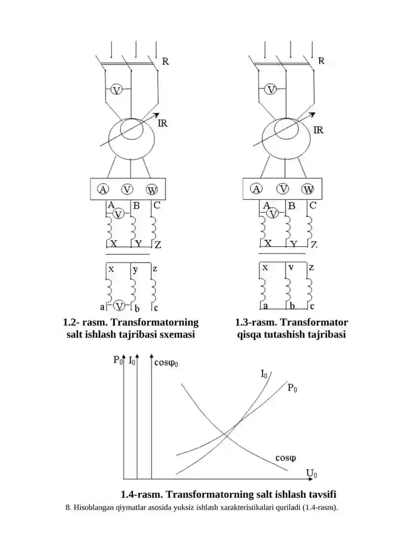 Uch fazali ikki chulg‘amli transformator ishi 4
