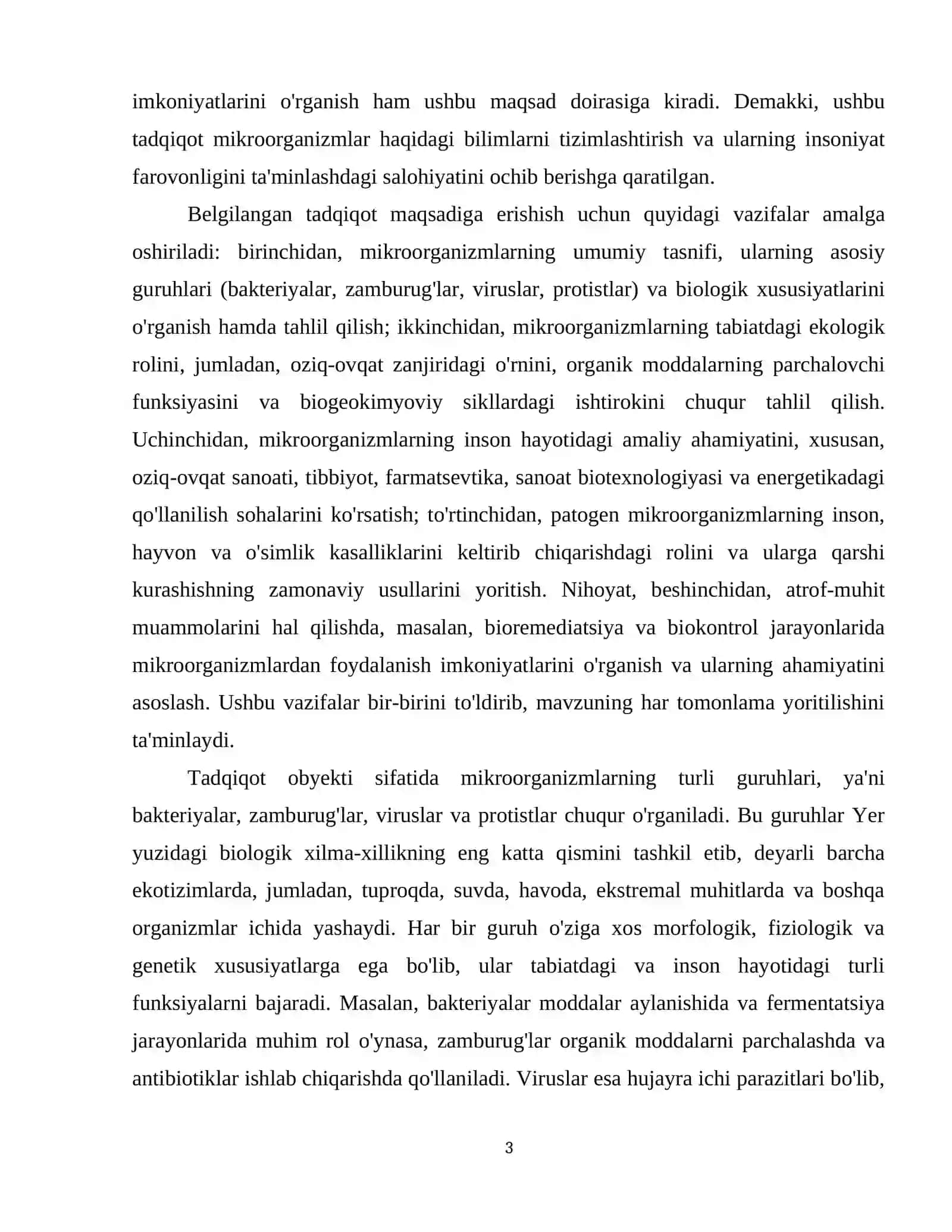Mikroorganizmlarning xilma xilligi, tabiatdagi va inson hayotidagi ahamiyati 4