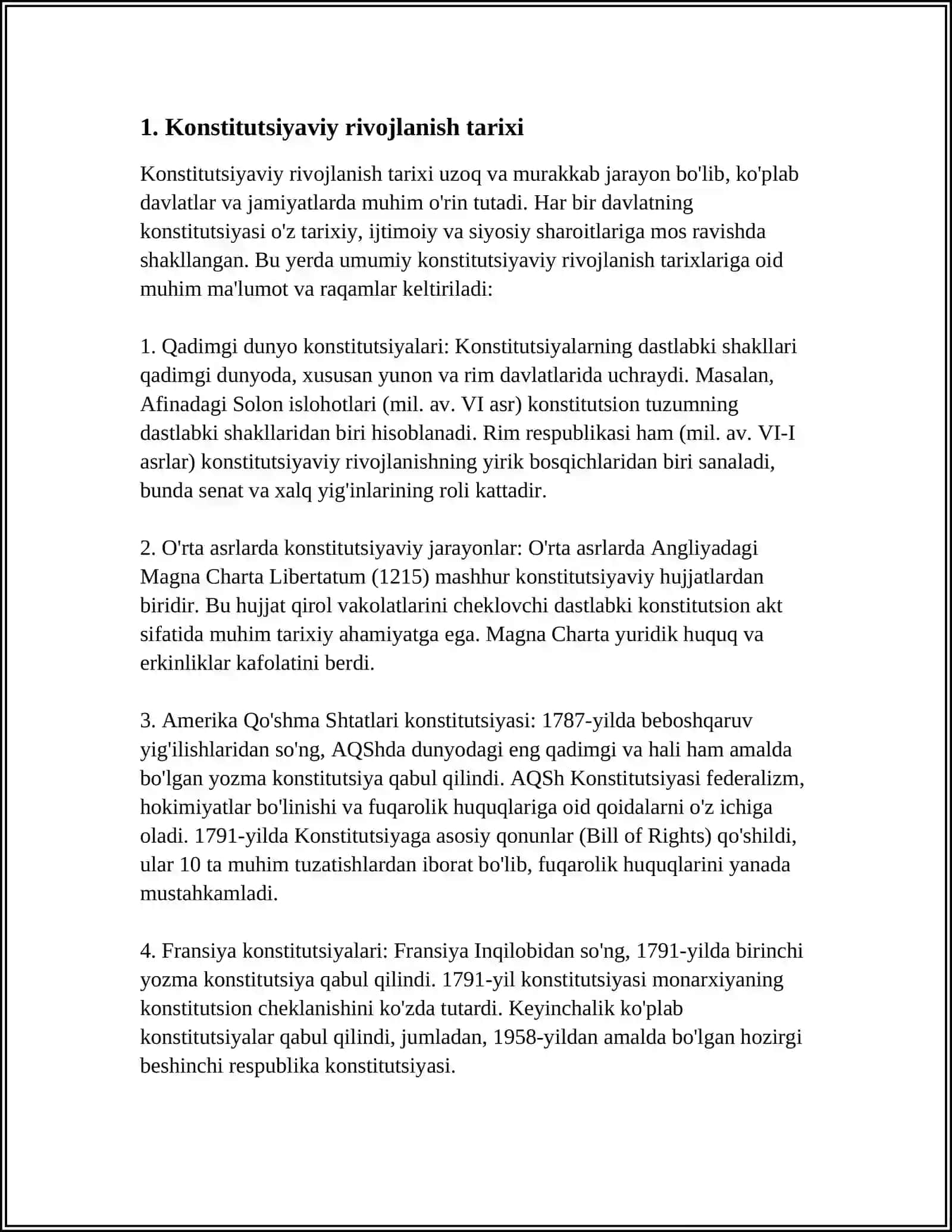 KONSTITUTSIYADA JAHON KONSTITUTSIYAVIY RIVOJLANISH TAJRIBALARI HAMDA MILLIY QADRYATLARNING AKS ETISHI 4